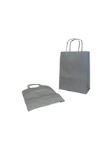 Sacs en papier Argenté, 180+80x220mm - 50 pcs