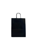 Sacs en papier Noir, 240+120x310mm - 50 pcs