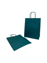 Sacs en papier Vert foncé, 260+120x350mm - 50 pcs