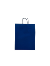 Sacs en papier Bleu foncé, 320+120x410mm - 50 pcs