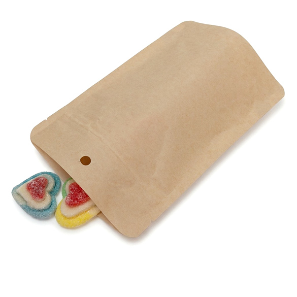 Doypack Kraft Compostable à Domicile 10x6x15cm - 100 pcs