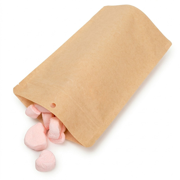 Doypack Kraft Compostable à Domicile 13x8x20,5cm - 100 pcs