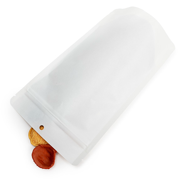 Doypack Blanc Compostable à Domicile 13x8x20,5cm - 100 pcs