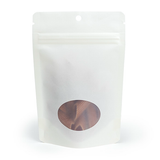 White Home Compostable Stand Up Pouch with Oval Window 10x6x15cm