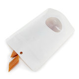 Doypack Blanc Compostable à Domicile avec Fenêtre Ovale 10x6x15cm - 100 pcs