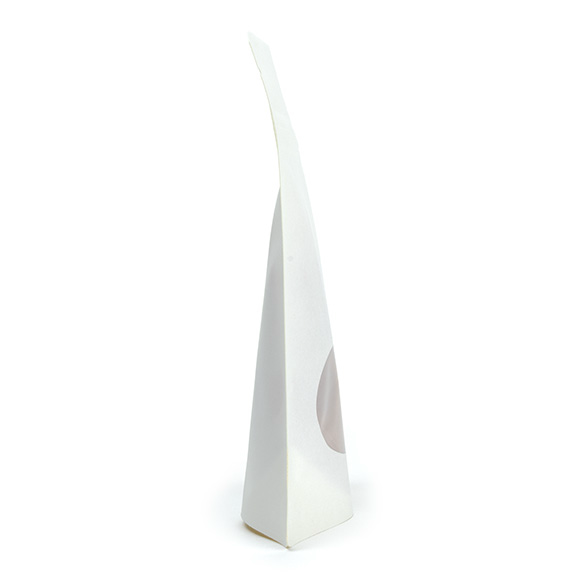 Doypack Blanc Compostable à Domicile avec Fenêtre Ovale 10x6x15cm - 100 pcs