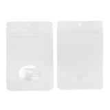 Doypack Blanc Compostable à Domicile avec Fenêtre Ovale 10x6x15cm - 100 pcs