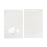 Doypack Blanc Compostable à Domicile avec Fenêtre Ovale 15x9x23cm - 100 pcs