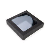Boîte noire kraft à fenêtre 10.5x2.2x10.5 cm - 25 pièces