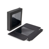 Boîte noire kraft à fenêtre 10.5x2.2x10.5 cm - 25 pièces