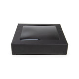 Boîte noire kraft à fenêtre 10.5x2.2x10.5 cm - 25 pièces