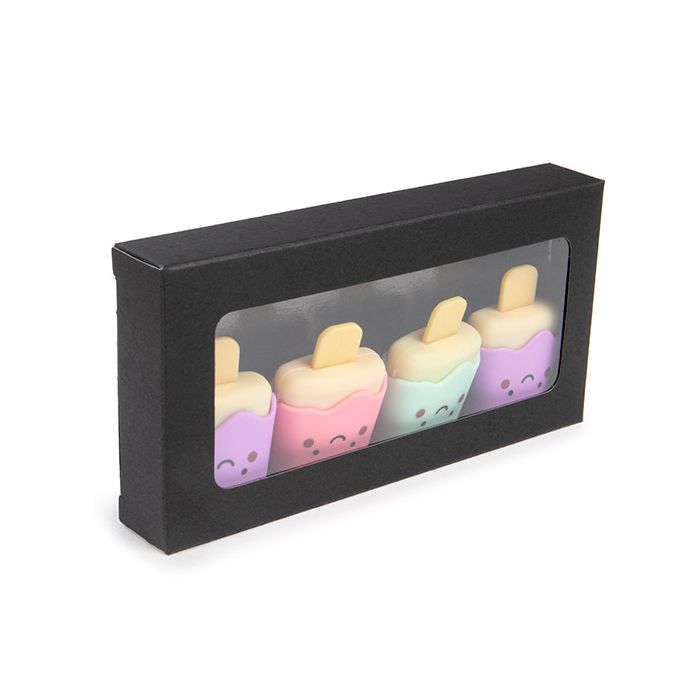 boîte noire kraft à fenêtre 7x2.1x13.8 cm - 25 pièces