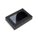 Boîte noire kraft à fenêtre 7x2.1x10.3 cm - 25 pièces