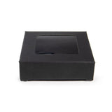 Boîte noire kraft à fenêtre 7x2.1x6.8 cm - 25 pièces