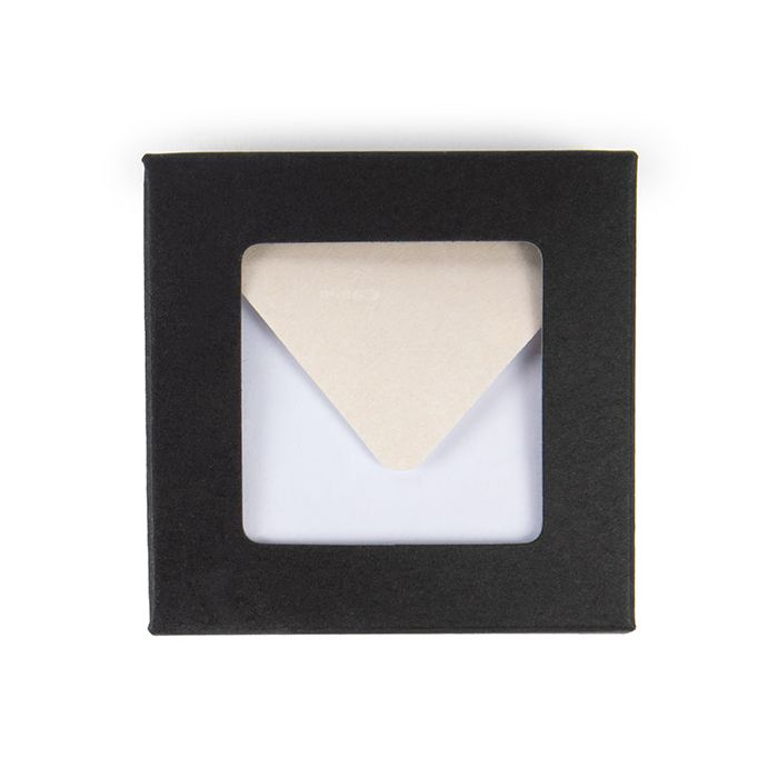 Boîte noire kraft à fenêtre 7x2.1x6.8 cm - 25 pièces