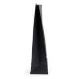 Sacs Kraft Noirs avec Fenêtre et Fermeture Tin-Tie 15,2x7x26,7cm - 100 pcs