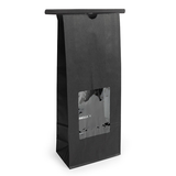 Sacs Kraft Noirs avec Fenêtre et Fermeture Tin-Tie 10,8x6,4x26,7cm - 100 pcs