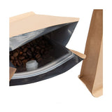 Sachet Kraft à fond plat pour café, 12,7x7,9x20,3cm
