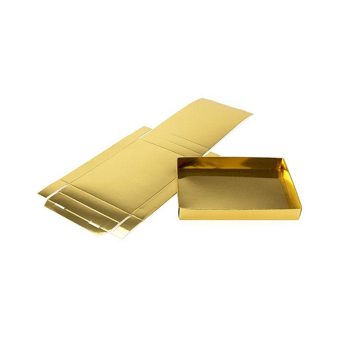 Fonds de Boîtes en papier Or, 13,7x2,5x19,1cm (25 Pieces)