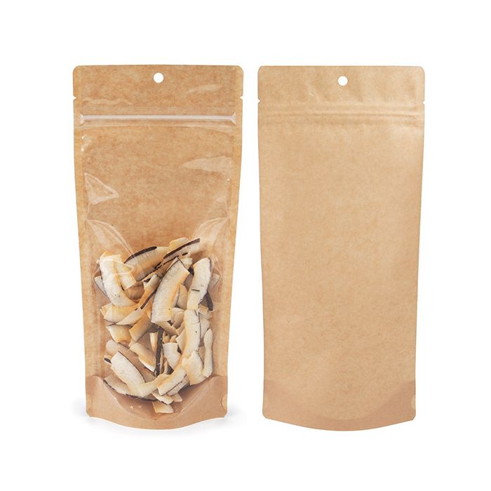 Doypack en kraft à maintien vertical 10.8x6x23.8 - 100 pièces