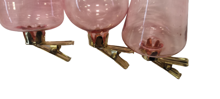 Vases on clip assorted of 3 pieces Pink - Packlinq