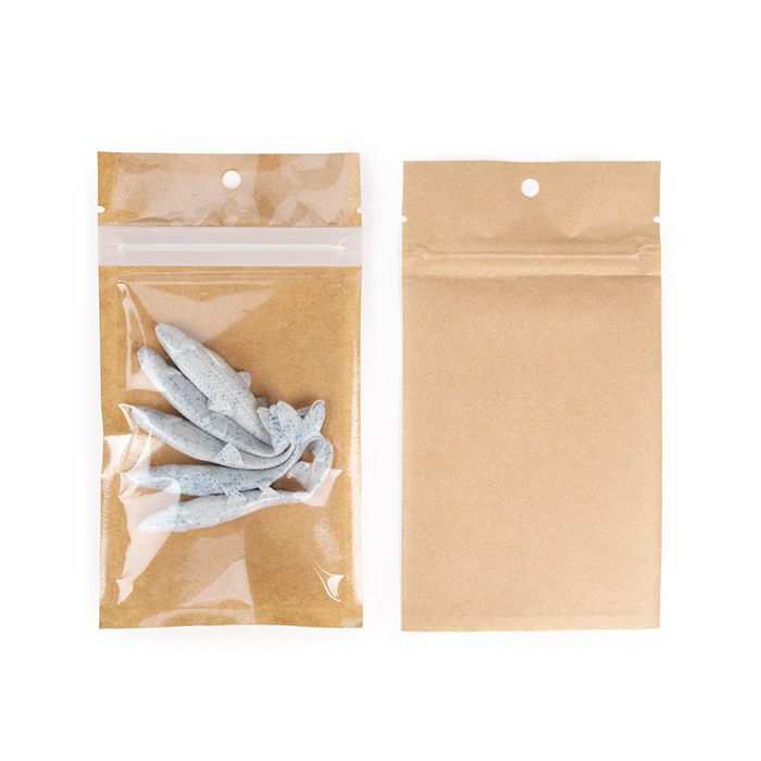 Eco-Friendly Grip Seal Bags Kraft 7.6x11.4 cm - 100 pieces