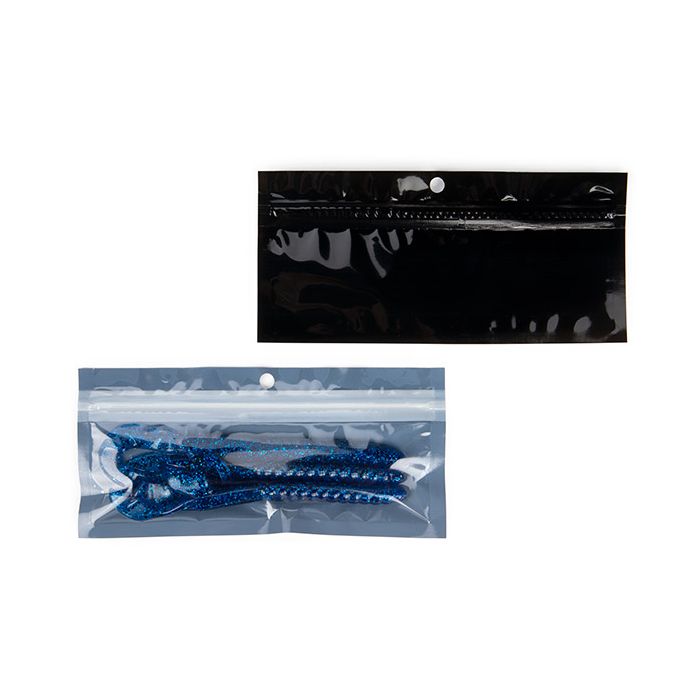 Sachet ZIP eco-friendly kraft/PLA noir 14x4.4 cm - 100 pieces