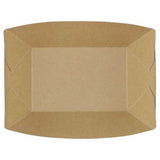 Plateaux à snacks en carton 800 ml brun revêtement organique - 600 pièces