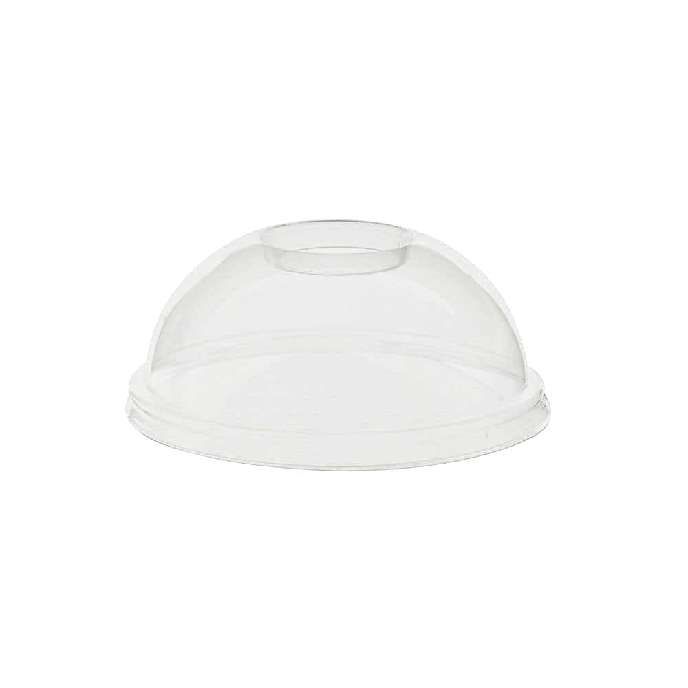 Dome cover rPET Ø 95 mm Straw hole (2000 pieces) [GB