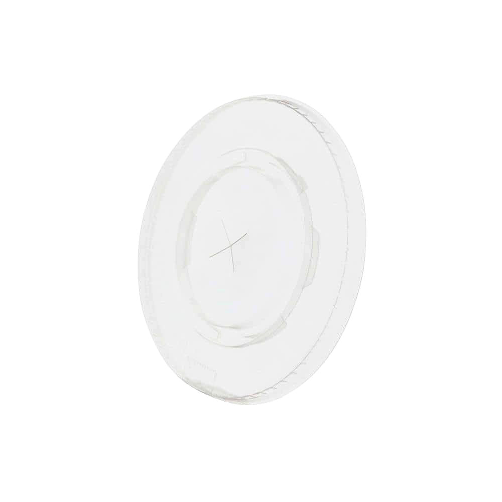 Flat Lid rPET Ø 95 mm Straw Cross (2000 pieces) [GB
