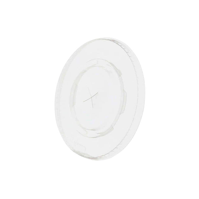 Flat Lid rPET Ø 95 mm Straw Cross (2000 pieces) [GB