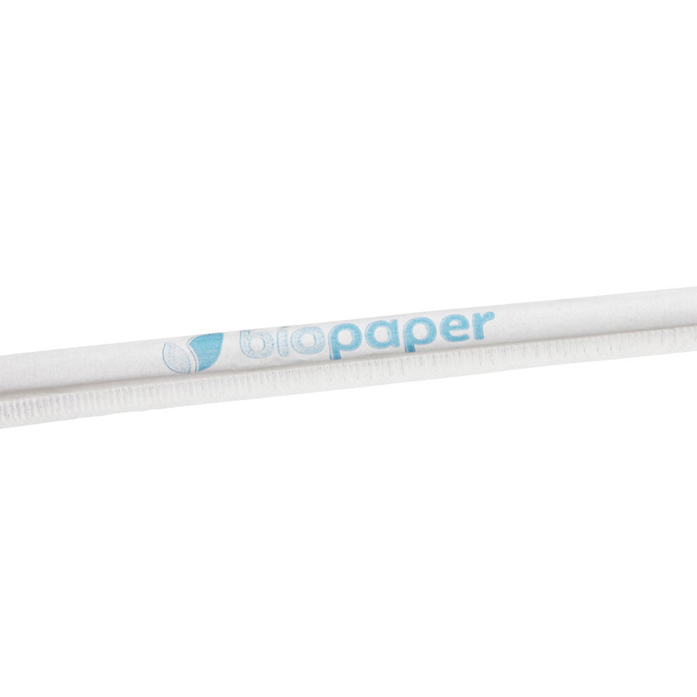 Drinking straws Paper 20 cm, Ø 0.5 cm White Individually wrapped - 6250 pieces