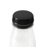 Bouteille PET recyclé 250 ml Couvercle Transparent/Noir - 285 pièces