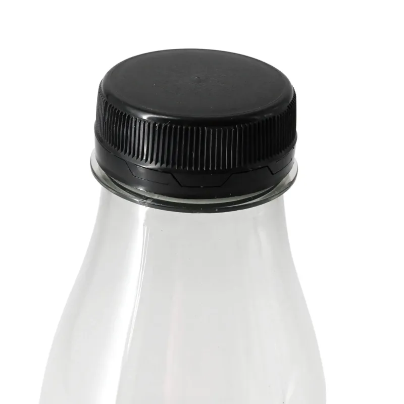 Bouteille PET recyclé 500 ml Couvercle Transparent/Noir - 198 pièces