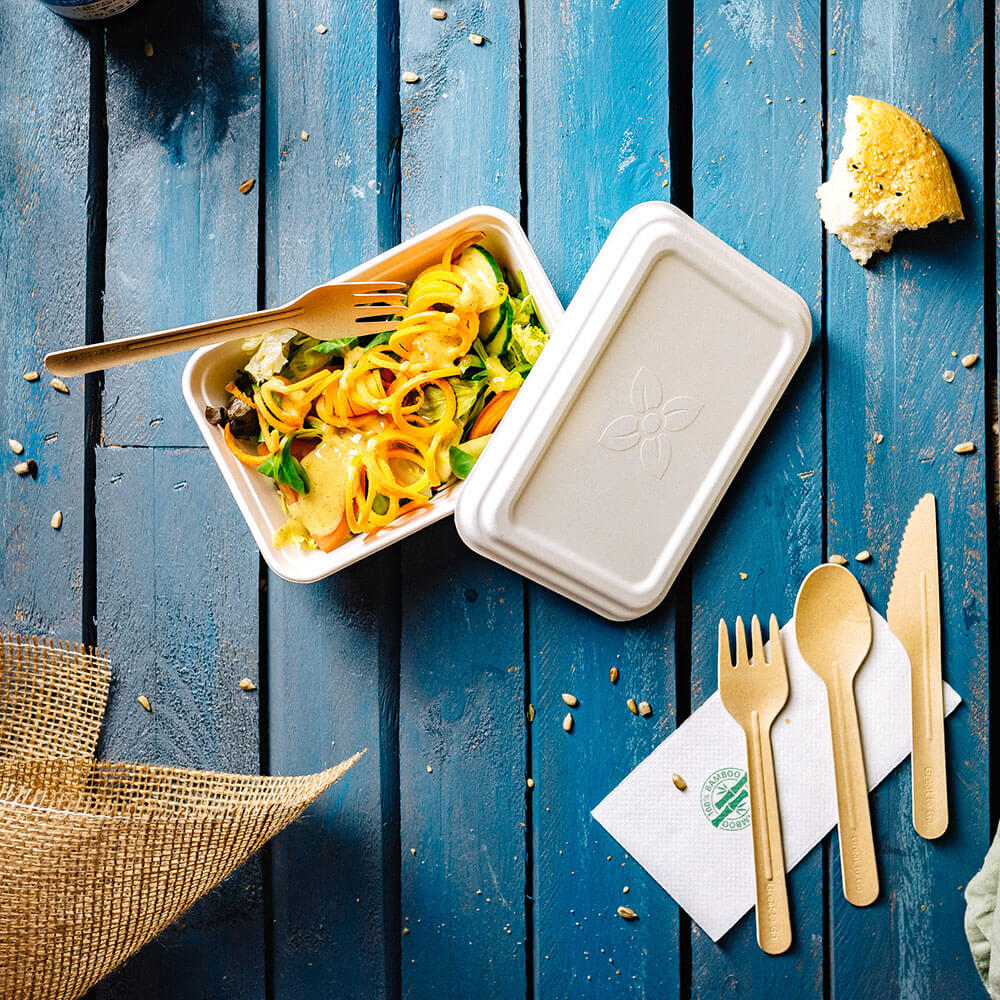 Barquette en canne à sucre 17 x 12 x 6 cm, 650 ml - 500 pièces