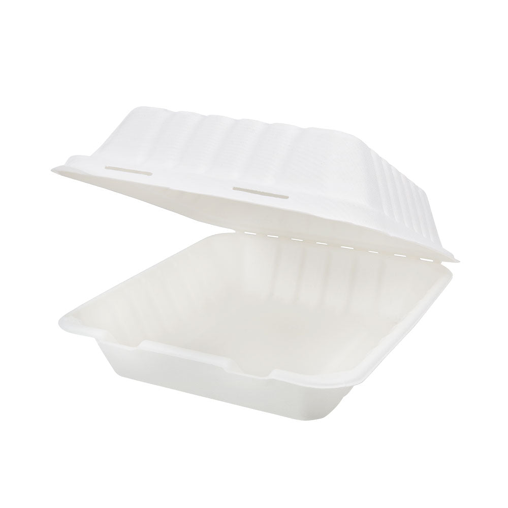 Contenant avec couvercle Canne à sucre 22x18,5x7 cm - 200 pièces