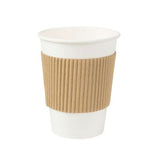 Manchons de gobelets en carton pour gobelets en papier de 200 ml, marron - 1000 pièces