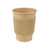 Manchons de gobelets en carton pour gobelets en papier de 200 ml, marron - 1000 pièces