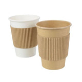 Manchons de gobelets en carton pour gobelets en papier de 200 ml, marron - 1000 pièces