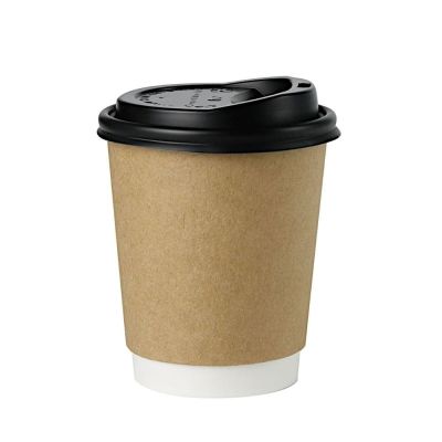 Tasse à double paroi en carton 200 ml Ø 80 Marron - 500 pièces