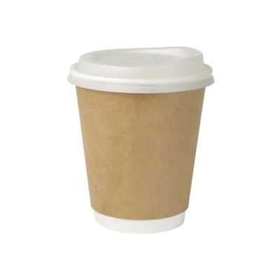Tasse en carton à double paroi 300 ml Ø 80 Marron - 500 pièces