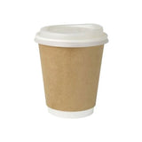 Tasse en carton à double paroi 300 ml Ø 80 Marron - 500 pièces