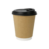 Tasse en carton à double paroi 300 ml Ø 80 Marron - 500 pièces