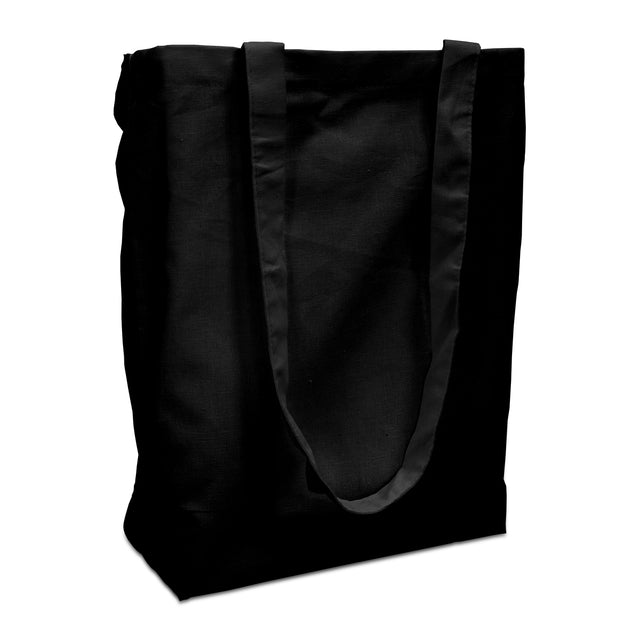 Cotton carrier bags 38x42cm with handle black 38x42cm (250 pcs.) [FP