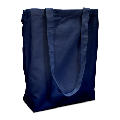 Cotton carrier bags 38x42cm with handle dark blue 38x42cm (250 pcs.) [FP