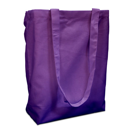 Cotton carrier bags 38x42cm with handle purple 38x42cm (250 pcs.) [FP