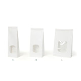 Sachets kraft blancs avec fermeture métallique 11.5 x 7 x 24.5 cm - 400 pièces