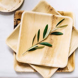 Assiette carrée Palm Leaf 18x18 cm - 200 pièces