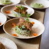 Assiette ronde feuille de palmier, Ø 15 cm - 200 pièces