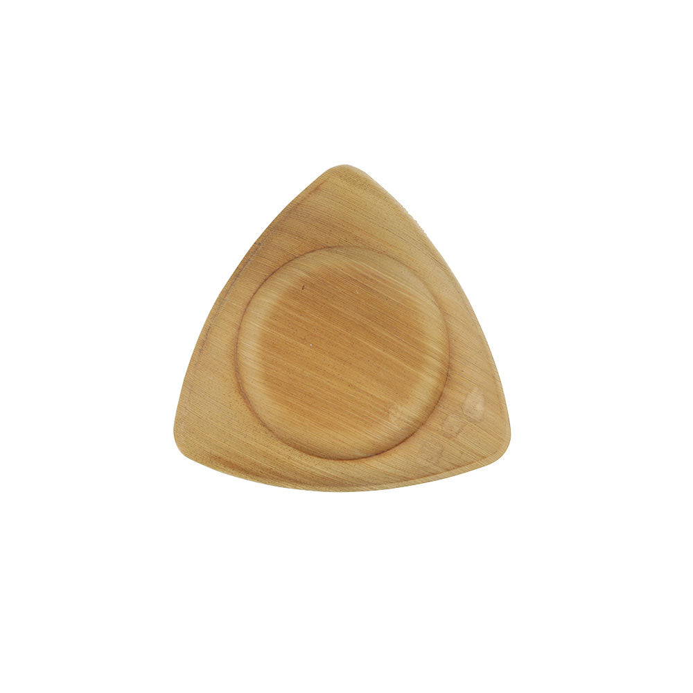 Assiette plate triangulaire en forme de feuille de palmier 15x2x15 cm - 200 pièces